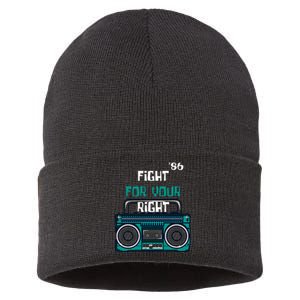 Fight For Your Right Ghetto Blaster Pop Band Musician Sustainable Knit Beanie