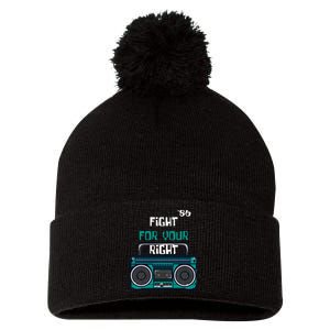 Fight For Your Right Ghetto Blaster Pop Band Musician Pom Pom 12in Knit Beanie