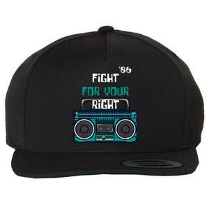 Fight For Your Right Ghetto Blaster Pop Band Musician Wool Snapback Cap