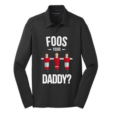 Foosball Foos Your Daddy Silk Touch Performance Long Sleeve Polo