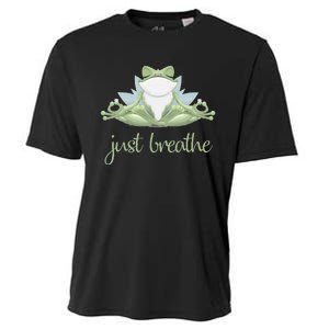 Funny Frog Yoga Meditation Tee Pilates Yoga Animals Lover Cooling Performance Crew T-Shirt