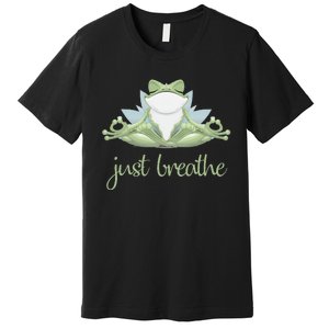 Funny Frog Yoga Meditation Tee Pilates Yoga Animals Lover Premium T-Shirt