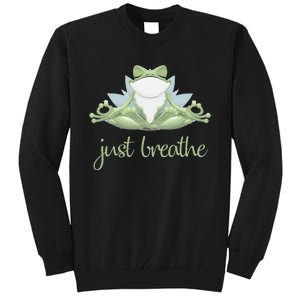 Funny Frog Yoga Meditation Tee Pilates Yoga Animals Lover Tall Sweatshirt