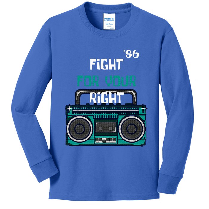 Fight For Your Right Ghetto Blaster Pop Band Kids Long Sleeve Shirt