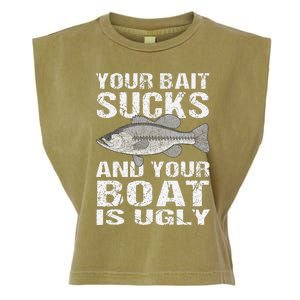 Funny Fishing Your Bait Sucks Fishing Gift Garment-Dyed Women's Muscle Tee