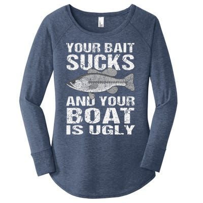 Funny Fishing Your Bait Sucks Fishing Gift Women's Perfect Tri Tunic Long Sleeve Shirt