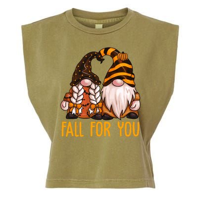 Fall For You Gnome Cute Garment-Dyed Women's Muscle Tee