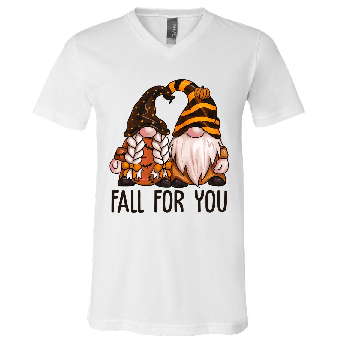 Fall For You Gnome Cute V-Neck T-Shirt