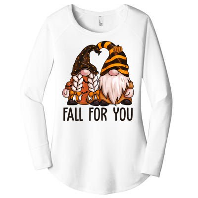 Fall For You Gnome Cute Women's Perfect Tri Tunic Long Sleeve Shirt