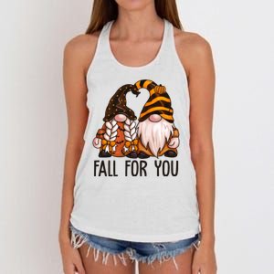 Fall For You Gnome Cute Women's Knotted Racerback Tank