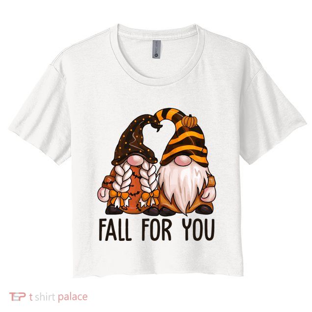 Fall For You Gnome Cute Crop Top