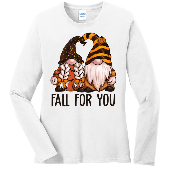 Fall For You Gnome Cute Ladies Long Sleeve Shirt