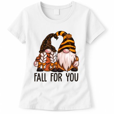 Fall For You Gnome Cute Womens T-Shirt
