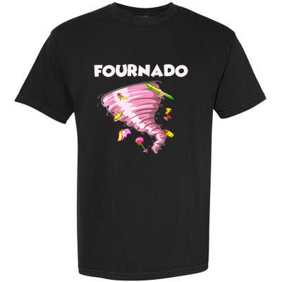 Fournado Four Year Old 4th Birthday Tornado Garment-Dyed Heavyweight T-Shirt