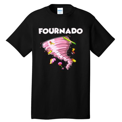 Fournado Four Year Old 4th Birthday Tornado Tall T-Shirt