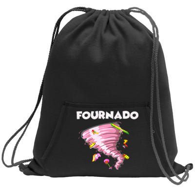 Fournado Four Year Old 4th Birthday Tornado Sweatshirt Cinch Pack Bag