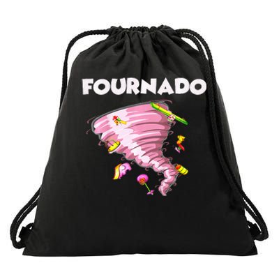 Fournado Four Year Old 4th Birthday Tornado Drawstring Bag