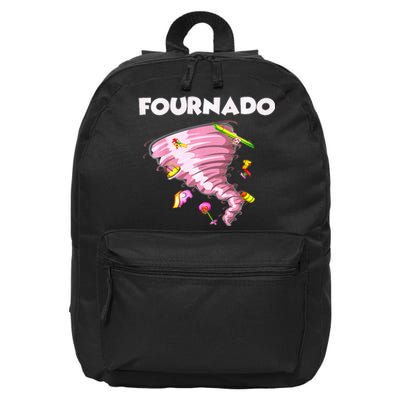 Fournado Four Year Old 4th Birthday Tornado 16 in Basic Backpack