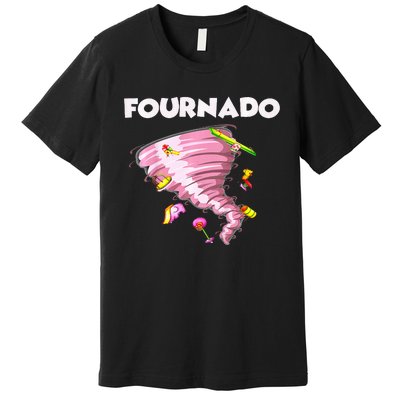 Fournado Four Year Old 4th Birthday Tornado Premium T-Shirt