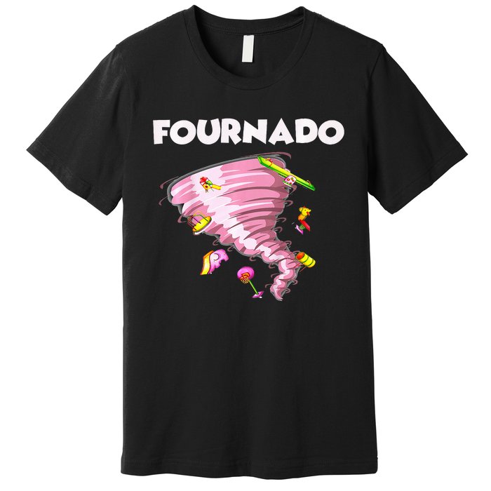 Fournado Four Year Old 4th Birthday Tornado Premium T-Shirt