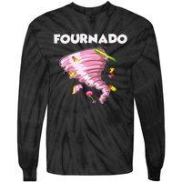 Fournado Four Year Old 4th Birthday Tornado Tie-Dye Long Sleeve Shirt