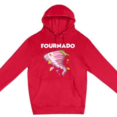 Fournado Four Year Old 4th Birthday Tornado Premium Pullover Hoodie