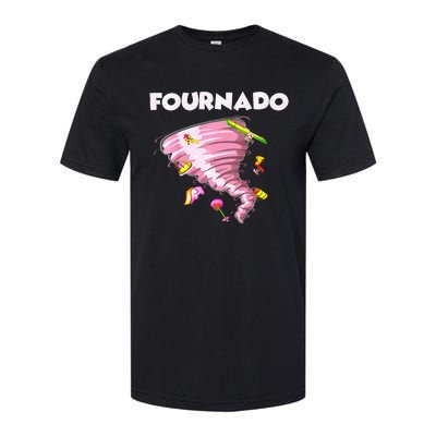 Fournado Four Year Old 4th Birthday Tornado Softstyle CVC T-Shirt