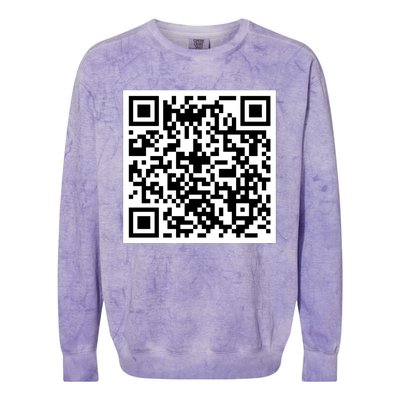 Funny F You Qr Code Design Colorblast Crewneck Sweatshirt