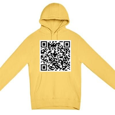 Funny F You Qr Code Design Premium Pullover Hoodie