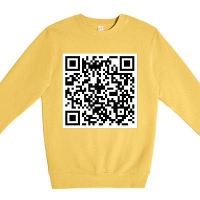 Funny F You Qr Code Design Premium Crewneck Sweatshirt