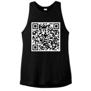 Funny F You Qr Code Design Ladies PosiCharge Tri-Blend Wicking Tank