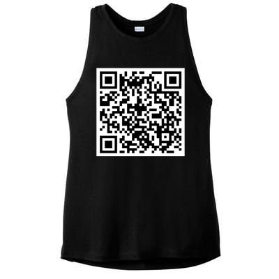 Funny F You Qr Code Design Ladies PosiCharge Tri-Blend Wicking Tank