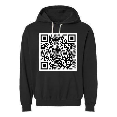 Funny F You Qr Code Design Garment-Dyed Fleece Hoodie