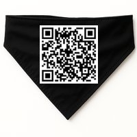 Funny F You Qr Code Design USA-Made Doggie Bandana
