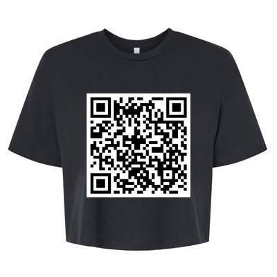 Funny F You Qr Code Design Bella+Canvas Jersey Crop Tee