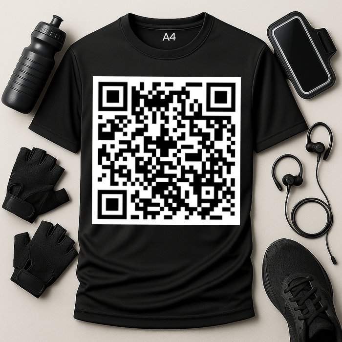 Funny F You Qr Code Design Performance Shirt