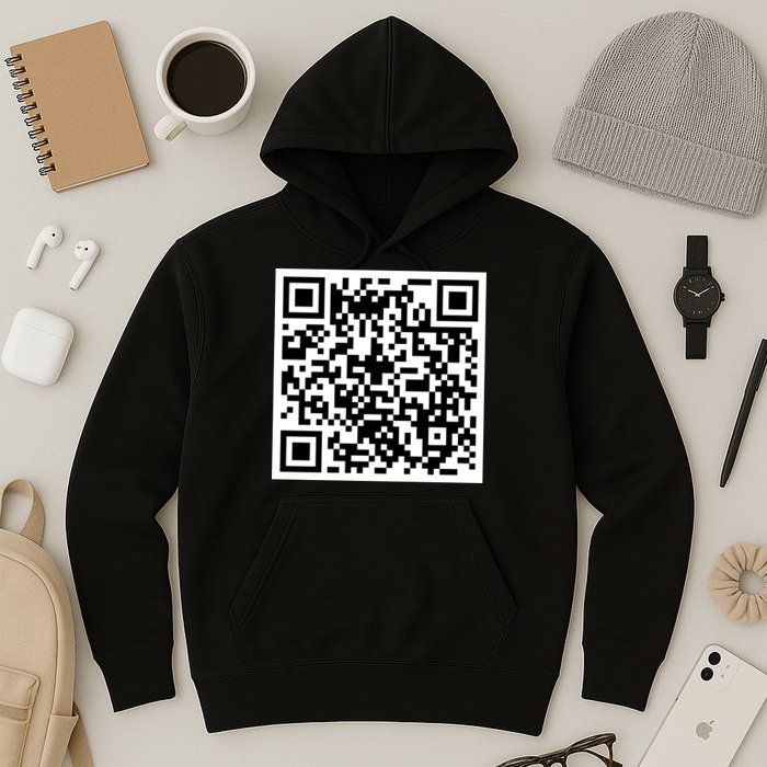 Funny F You Qr Code Design Hoodie