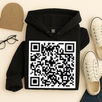Funny F You Qr Code Design Hoodie
