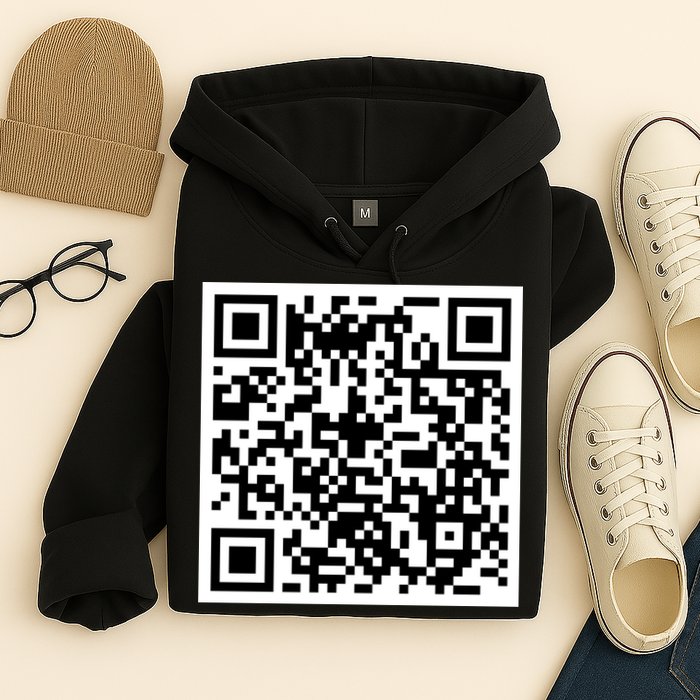Funny F You Qr Code Design Hoodie