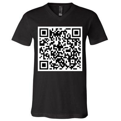 Funny F You Qr Code Design V-Neck T-Shirt