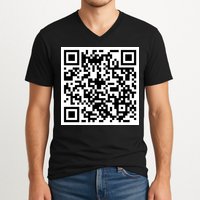 Funny F You Qr Code Design V-Neck T-Shirt