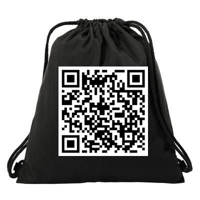 Funny F You Qr Code Design Drawstring Bag