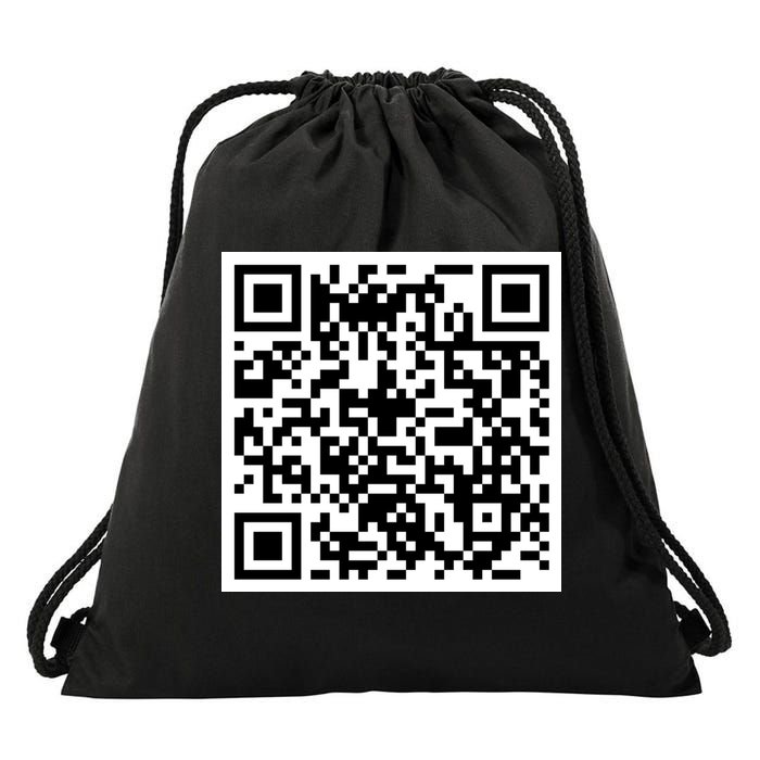 Funny F You Qr Code Design Drawstring Bag