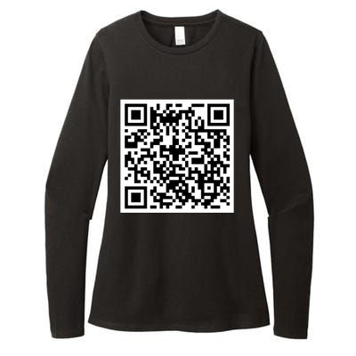 Funny F You Qr Code Design Womens CVC Long Sleeve Shirt