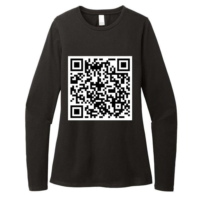 Funny F You Qr Code Design Womens CVC Long Sleeve Shirt