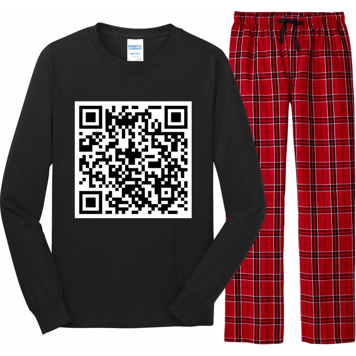 Funny F You Qr Code Design Long Sleeve Pajama Set