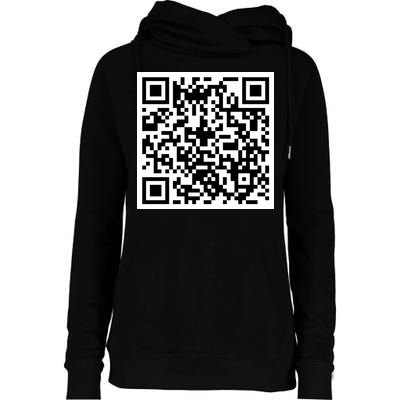 Funny F You Qr Code Design Womens Funnel Neck Pullover Hood