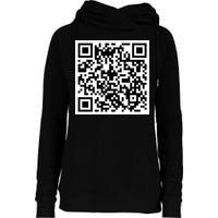 Funny F You Qr Code Design Womens Funnel Neck Pullover Hood
