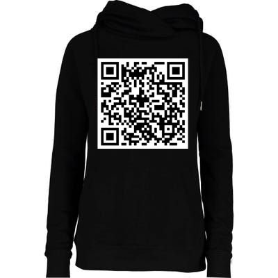 Funny F You Qr Code Design Womens Funnel Neck Pullover Hood