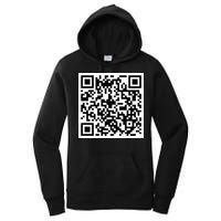 Funny F You Qr Code Design Women's Pullover Hoodie